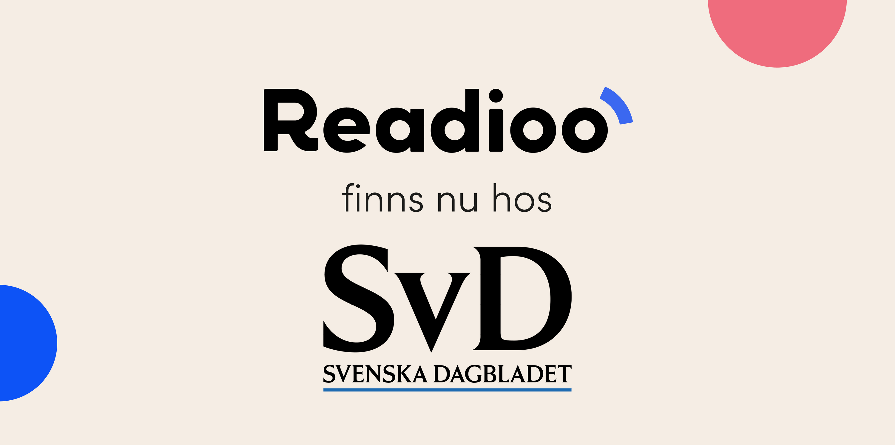 Readioo finns nu hos Svenska Dagbladets butik